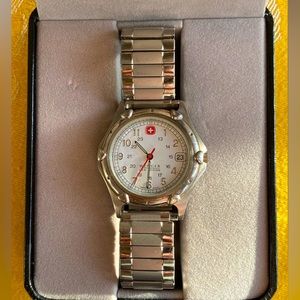 Mens WENGER silver watch